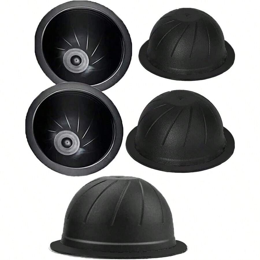 5-Piece Reusable Coffee Pod Refillable Coffee Capsule With Refills (150ml, 5 Pcs) - Black - View 1