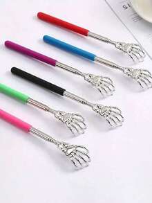 2 Stücke ausziehbare Rückenkratzer, Edelstahl tragbare teleskopische Gummigriff Rückenkratzer als Geschenk zu Thanksgiving, Geburtstag, Weihnachten, Schule, Reise, Reiseaccessoires, Haushaltsartikel, Spa, Massagetool, Massage, Massagegerät, Spa