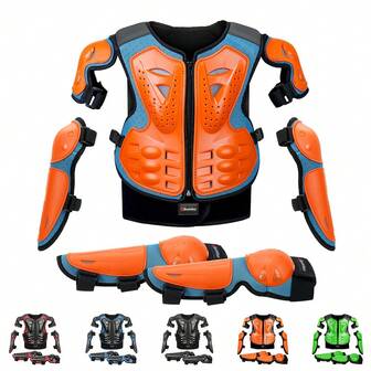 1Pc Motorcycle Armor Anti-Drop Protection Motocross Outdoor Riding Mountain Bike Protective Gear Roller Skiing Cross-Country Racing Shoulder And Elbow Sports Motorcycle Back Chest Protective Equipment