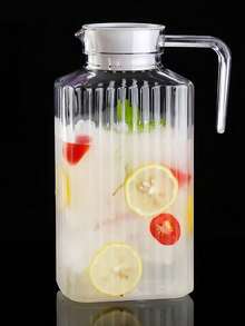 1pc Acrylic Cold/Hot Water Pitcher, Juice Pitcher, Beverage Pitcher, Beer Pitcher, Restaurant Water Pitcher, Water Bottle - White - View 9