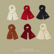 Bufanda de punto para mujer, gruesa y cálida, estilo coreano, versátil, con ambiente de alta gama, para otoño/invierno - Multicolor - Ver 5