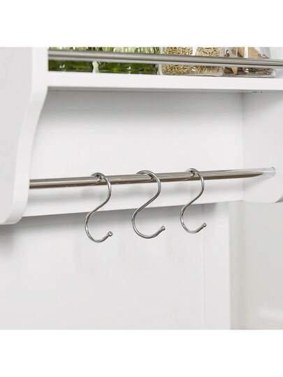 SoBuy Luxe Kitchen Trolley Stainless Steel Top Cabinet Hidden Casters Sideboard Exp able Work Surface Approx.: 130 91 46 (+25) Cm view 9