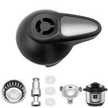 Válvula de Liberación de Vapor de Acero Inoxidable Negro para Olla a Presión LUX Mini 3 Qt y 6 Qt - Compatible con Estufa éctrica - Negro - - Ver 2