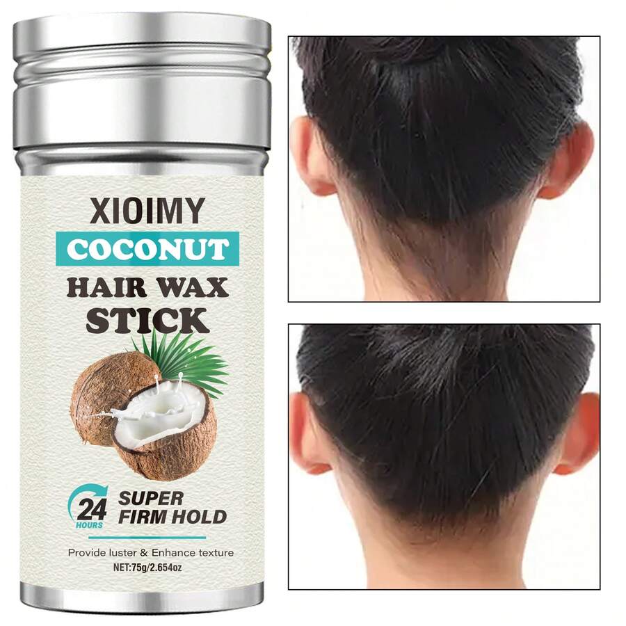 Xioimy 美发造型蜡棒 - 抚平毛躁，柔顺碎发 - 打造时尚马尾辫、发髻、发际线造型 - 造型膏/啫喱/发蜡/发油棒 - 女孩造型配件，儿童适用 - 白色 - 查看 1