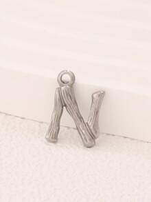 3件套不锈钢字母吊坠配件，18K镀金A-Z字母吊坠，适用于DIY珠宝制作材料及配件