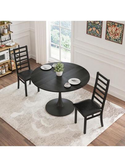 Set Of Metal Dining Chairs, Steel Legs PU Leather Seats, Armless High Back Kitchen, Living Room, Grijs view 10