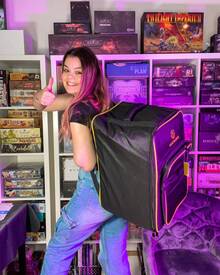 Nerd Hunters Black Board Games Backpack Gamer School Bag With Large Capacity - Black - View 2