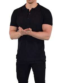 JOHN LEOPARD - Men's Knitted Polo Shirt - Pink - View 1