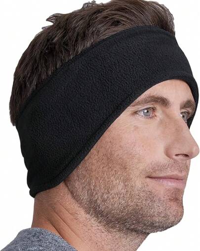 Ear Warmer Headband - Winter Fleece Ear Band Covers - Cold Weather Running Ear Muffs Cycling & Sports Men & Women