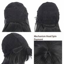 Kurze gerade Bob Perücke in Schwarz für Frauen, synthetische Perücke mit Pony, Damen Hochtemperatur-Seidenperücke für Halloween, Weihnachten, Silvester, Karneval, Musikfestivals und den täglichen Gebrauch