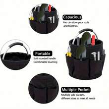 Multifunctional Oxford Cloth Tool Storage Bag - 6-Compartment Large Medium Design, Foldable Space-Saving, Reinforced Handle, Essential Gardening Home Accessory - Multicolor - View 6