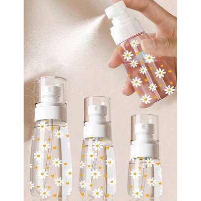 Bouteille de brumisation ultra-fine à motif floral, recharge de parfum de voyage en plastique, bouteille de vaporisateur d'alcool portable, recharge de parfum de voyage, convient pour le parfum de voyage, le tonique, le brumisateur pour le visage et les cheveux, la décoration intérieure (salon, chambre à coucher, salle de bain), les accessoires de voyage, les mariages, les fêtes, les cadeaux d'anniversaire pour hommes, les cadeaux pour maman, papa, amis, les cadeaux de nouvel an, les fournitures, les cadeaux amusants, les articles de voyage essentiels
