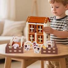 176/120/88PCS Wooden Interlocking Blocks, Montessori Toy Design, Building Set And Role Play Develop Fine Motor Skills And Boost Imagination, Home, Classroom, Travel, Toddler Gift