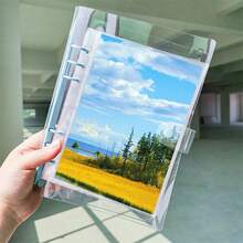 10pcs A5 Size Clear PP Loose Leaf Refill Pages, Practical 6-Ring Design, Compatible With Card & Sticker Storage Albums - Multicolor - View 3