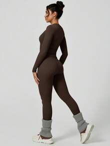 NcmRyu 1 Set Damen Einfarbiges Lässiges Sportset