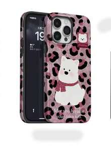 1pc Leopard Dog Element 2-In-1 Detachable Hard & Soft Protective Phone Case Cover Compatible With IPhone 17/16/15/14/13/12/11 Series, Suitable As Gift For Boyfriend/Girlfriend - Multicolor - View 5