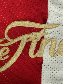 男士篮球短裤 23 红色和白色刺绣拉链口袋训练休闲运动短裤 - 彩色 - 查看 5