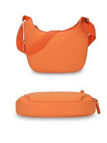 时尚休闲单肩斜挎包，大容量大学生通勤收纳背包 - 橘色 - 查看 3
