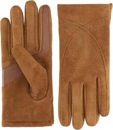 Isotoner Womens Water Repellent Touchscreen Microsuede Shortie Gloves - Rượu cô-nhắc - Xem 1