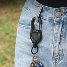 U-Shaped Keychain – Easy-Pull Steel Wire With Spring Buckle, Compact & Secure For Travel & Outdoor Gear - Multicolor - View 4