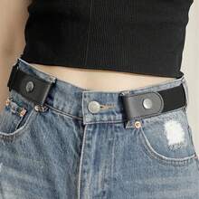 Minimally Elastic Waistband, Fashionable And Casual Invisible Skirt Accessories, Women's Coat Accessories, Invisible Waistband, Elastic Waist Solution - 黑色 - 查看 4
