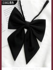 1 قطعة ربطة عنق قابلة للتثبيت من البوليستر أحادية اللون، مناسبة للعريس وعريس الشرف والنساء في الزي المدرسي والاستخدام اليومي والمناسبات