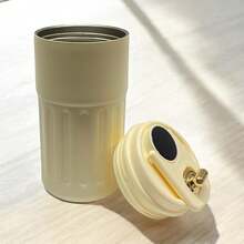 450ml Smart Thermal Cup Stainless Steel Coffee Tea Mug Cup Insulation Cup - 米色 - 查看 1