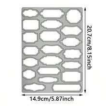 1 Khuôn cắt kim loại thiết kế nhãn, thích hợp cho việc tự làm sổ lưu niệm, thiệp giấy, thiệp chúc mừng, album và đồ thủ công trang trí nhà cửa - Bạc - Xem 12