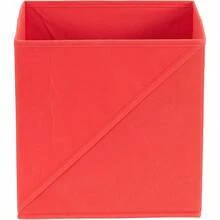 ZZXC Household Essentials Diagonal Pull Collapsible Fabric Cube Open Storage Cubes 6pk Red - Red - View 7