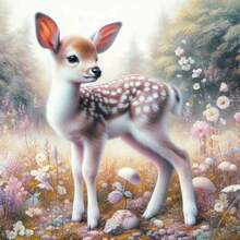 1pc Frameless 5D DIY Diamond Painting Kit, Deer Diamond Painting, Creative Art Project For Home Wall Decor, Holiday Party Decoration, Artistic Home & Office Decor, Vivid Wall Art, Handmade Gift For Friends, Birthday, Christmas, Thanksgiving