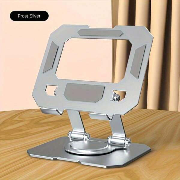 Maerknon Aluminum Alloy Tablet Stand With 360° Rotation, Adjustable Dual-Axis Design & Stable Base For Desk Use - Comfortable Viewing Angles For Mobile Phones & Tablets, Tablet Desk Stand | Sleek Metallic Finish | Aluminum Alloy Stand, Tablet Holder Stand