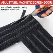 Adjustable Transparent Insulated Door Curtain Fit Doors Size Width 29 - 34 Height 79 - 82 Reinforced Self Sealing Door, Hands Door Screen With Closure Weighted Bottom - Fit Doors Size Up to 34"-39" X 81"-84" - View 7