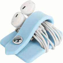 Earphone Cable Organizer, Earphone Holder, Earphone Cable Winder, Earphone Cable Manager, Christmas Gift - màu đen - Xem 7