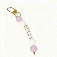 1pc Daisy Keychain, Devil's Eye/Daisy/Pearl, Customizable Letter, Multiple Color Options, Suitable As Christmas/Birthday Gift For Mother, Family, Friends