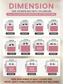 2/3pcs Cartoon Bedding Set, Soft & Breathable, Skin-Friendly, Cartoon Style Duvet Cover Set, Pill-Resistant, Cute Home Textile, Pink Striped Pattern Duvet Cover & Pillowcase, Oeko-Tex Certified - Multicolor - View 3