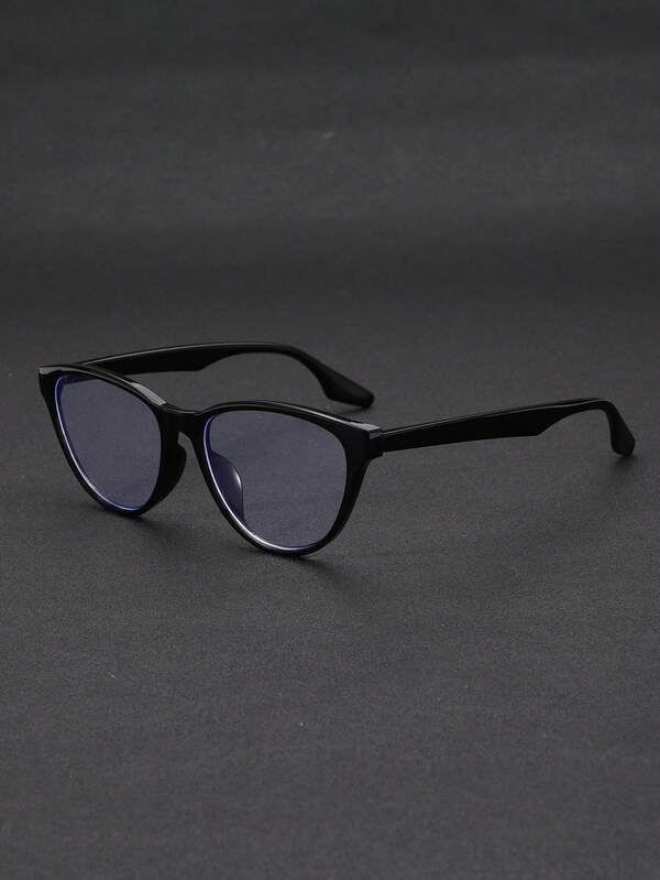 1 Pair Men's Cat Eye PC Fashionable High-End Sense Makeup-Free Flat Glasses, Suitable For Business Travel, Outdoor Activities, Driving, Fishing, Work And Daily Use