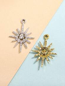 Solar Snowflake Pendant Accessory Inlaid With Diamonds, Exquisite And Ingenious Alloy Star DIY Bracelet, Clothing Accessory, Accessory