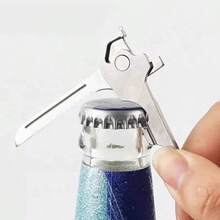 8-In-1 Keychain Multitool, Portable Screwdriver, Folding Mini Knife & Survival Gear Accessories, EDC Carabiner Organizer - Silver - View 4