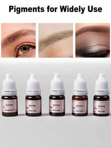 5 Colors Eyebrow Tattoo Ink Set, 5Pcs PMU Pigment For Microblading And Ombre Brows, Vegan Friendly Formula, Fades Naturally, Waterproof & Smudge Proof, For Professional Use And Home Brow Tinting