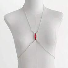 1pc Sexy Multicolor Rhinestone Bra Top, Personalized Bikini Lingerie Accessory