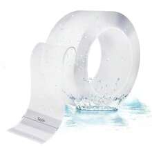 Nano cinta adhesiva reutilizable 300CM, KIPERLINE cinta adhesiva de doble cara de 5 cm más gruesa y ancha, resistente, lavable y antideslizante para paredes, cocinas, alfombras, fijación de fotos.(default) - Tipo 1 - Ver 2