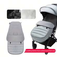 1pc Baby Stroller Sleeping Bag Footmuff, Warm & Dirt-Resistant Foot Cover Pad For Stroller, Autumn/Winter Thickened Stroller Blanket For Babies - Multicolor - View 9