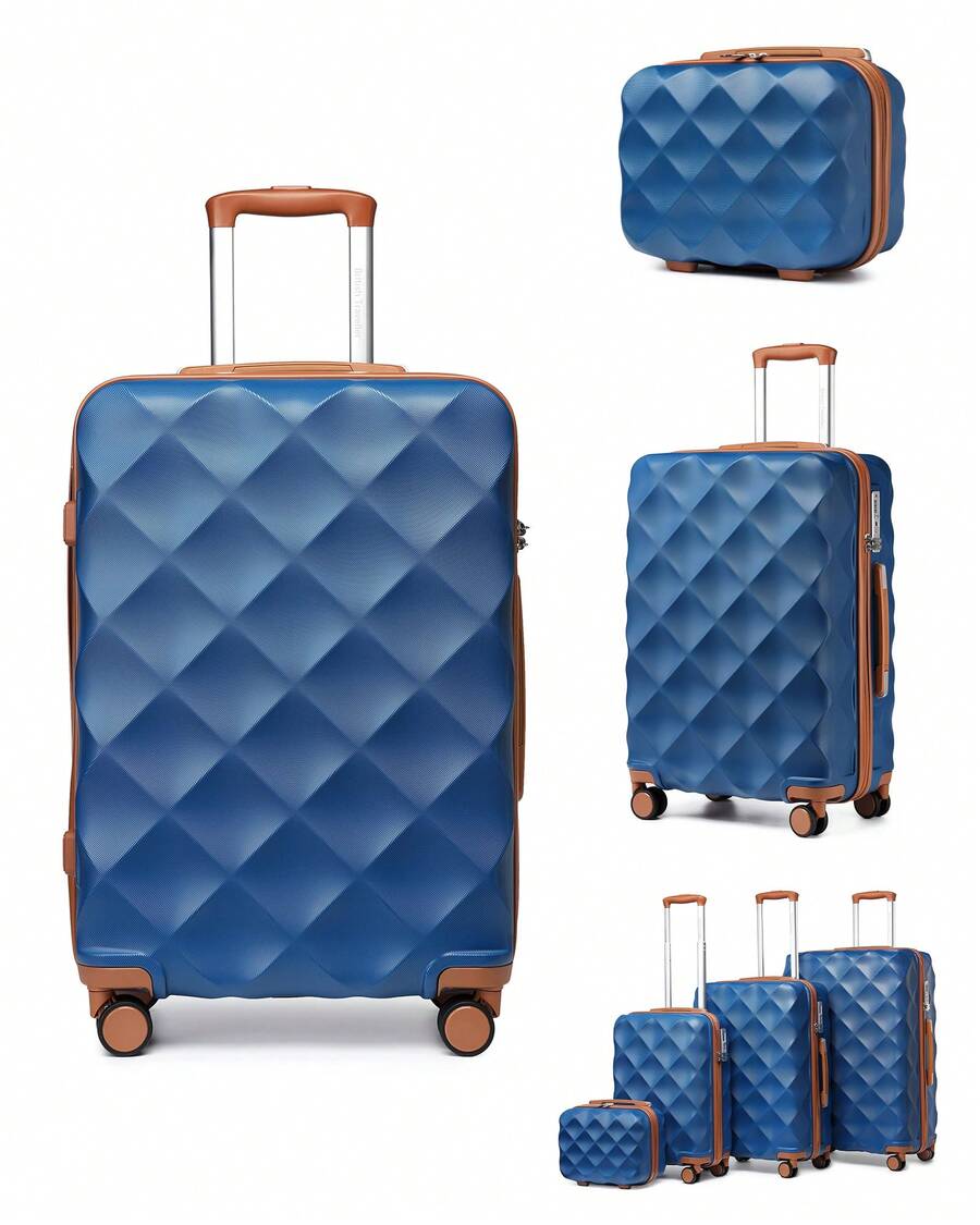 Cabin Luggage Carry On Suitcase 13 20 24 28 Inch ABS Hardshell TSA Lock Spinner Wheels Lightweight 2 3 4 Piece Set Hand Check In Travel Unisex