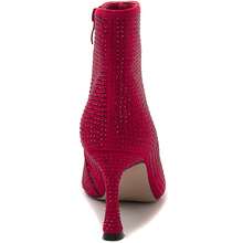 Bottines à Talons Hauts Avec Strass - Red - View 4