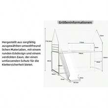 Twin über Twin Etagenbett mit Rutsche für Kinder Schlafzimmer, Haus geformt Bettgestell w / Leiter, kein Boxspring benötigt & einfach zu montieren