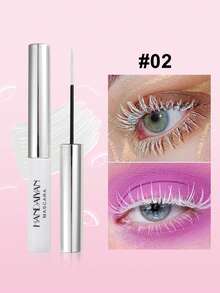 5ml Colorful Waterproof Lengthening Volumizing Curling Mascara, Suitable For Halloween, Christmas, Fancy Dress, Y2K Fashion, Ideal For Birthday, Valentine's Day, Mother's Day Gifts, Essential For Parties - 白色 - 查看 9