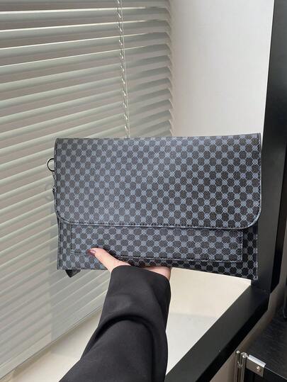 Fashionable Printed Briefcase, Large Capacity Minimalist Clutch Bag, Stylisdy Envelope Bag
