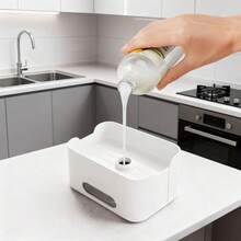 1个ABS材质手动按压式厨房皂液器，泵式洗洁精容器，可重复灌装洗手液和洗洁精瓶 - 彩色 - 查看 5