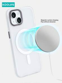 Koolife 单件装磁吸充电、防摔、防震、喷油磨砂触感手机保护壳，个性化镜框设计，大摄像头孔，PC+TPU材质，兼容苹果 17/17 Air/17 Pro Max/16/16 Pro/16 Plus/16 Pro Max/11/11 Pro/11 Pro Max/12/12 Pro/12 Pro Max/13/13 Pro/13 Pro Max/14/14 Plus/14 Pro/14 Pro Max/15/15 Pro/15 Plus/15 Pro Max 和三星 Galaxy S25 Ultra/24 Plus/23/Galaxy S22 - 透白 - 查看 4
