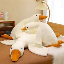 Big Size Fluffy Duck Plush Toys Sleep Pillow Cute Animal Stuffed Swan Goose Plush Dolls Floor Kids Girls Birthday